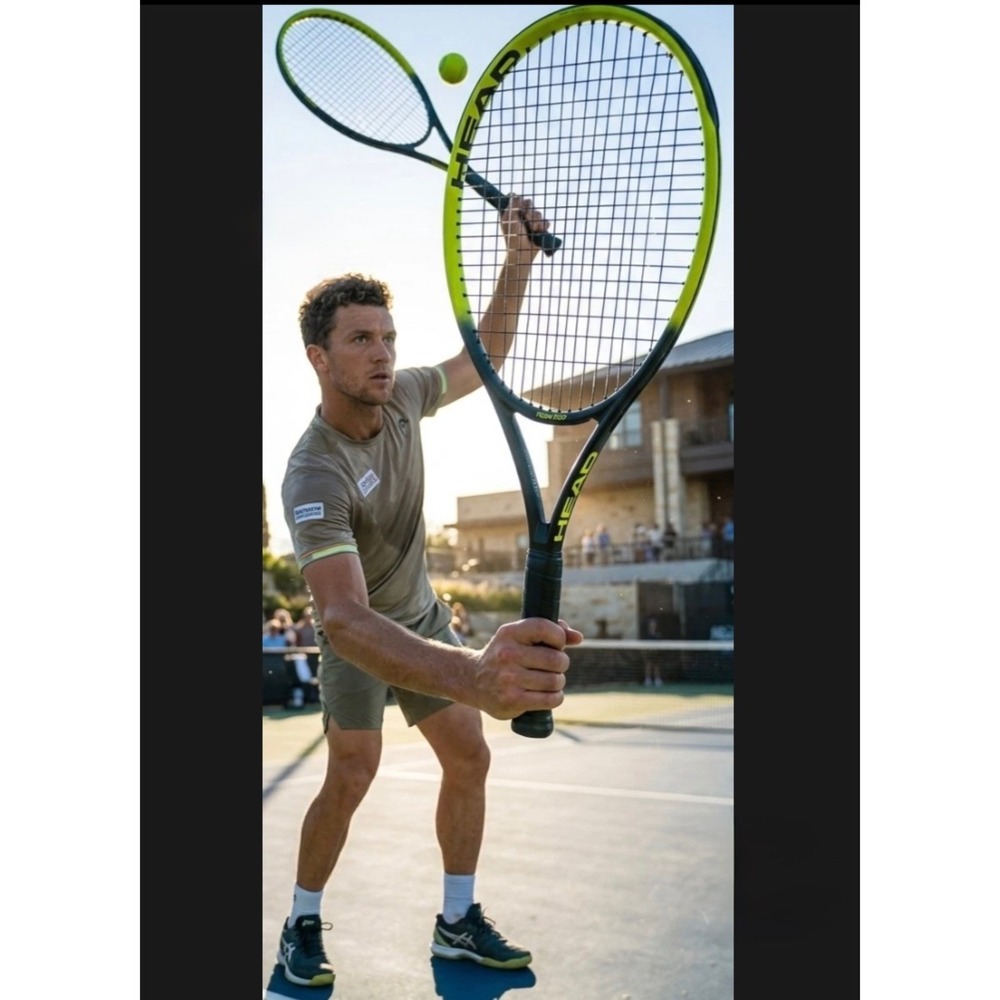 Lot of 2 HEAD Tour Pro Tennis Racquets 4 3/8 Grip #3 Damp Plus Black Yellow